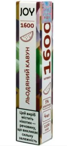 Одноразовые Сигареты JOY - АРБУЗ ЛЕД 1600 ЗАТЯЖЕК