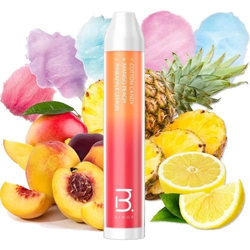 Одноразовый Pod BMOR PI+ 4000 (3 вкуса в 1) Cotton Candy - Mango Peach - Pineapple Lemon 5%