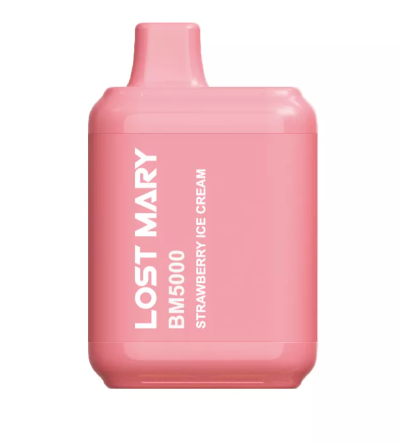 Одноразовый Pod Lost Mary BM5000 Strawberry Ice Cream 5% - (Лост Мери БМ 5к тяг) Земляничное мороженое