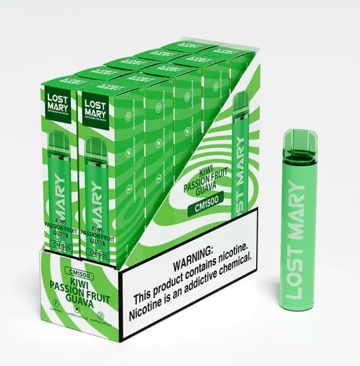 Одноразовый POD Lost Mary CM1500 Kiwi Passion Fruit Guava - (Лост Мери СМ 1.5к тяг) Киви Маракуйя Гуава