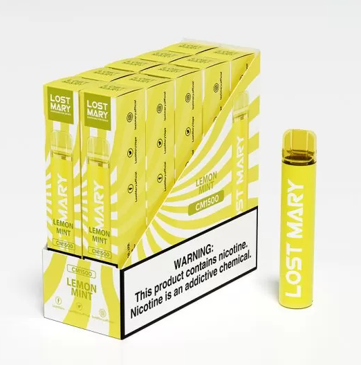 Одноразовый POD Lost Mary CM1500 Lemon Mint - (Лост Мери СМ 1.5к тяг) Лимонная мята