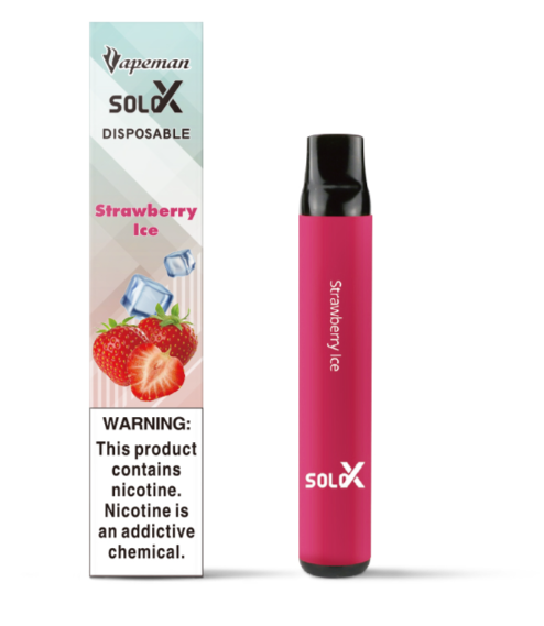 Одноразовый Pod Vapeman SOLO X 1500 Клубника лед