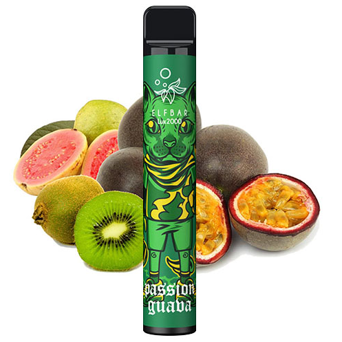 Одноразка Pod Elf Bar 2000 Lux Disposable Pod Device 1200mAh Kiwi Passionfruit Guava 5% - (Эльф Бар 2к тяг) Киви Маракуйя Гуава
