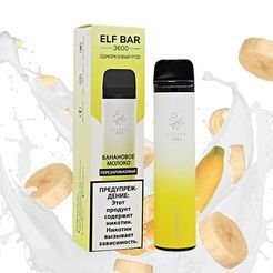 Одноразка Pod Elf Bar 3600 Disposable Pod Device 650mAh (Перезаряжаемые) Banana Milk 5% - (Эльф Бар 3.6 тяг) Банановое молоко