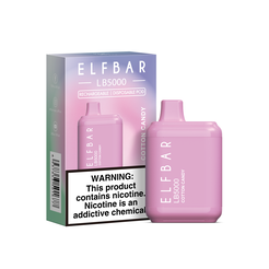 Одноразки Pod Elf Bar LB 5000 Disposable Pod Device 650mAh Cotton Candy - (Эльф Бар ЛБ 5к тяг) Сахарная вата