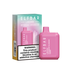 Одноразки Pod Elf Bar LB 5000 Disposable Pod Device 650mAh Strawberry Blueberry Cherry - (Эльф Бар ЛБ 5к тяг) Вишневый персиковый лимонад