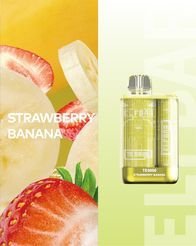 Одноразка Pod Elf Bar TE 5000 Disposable Pod Device 550 mAh Strawberry Banana - (Эльф Бар ТЕ 5к тяг) Клубника Банан