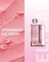Одноразка Pod Elf Bar TE 5000 Disposable Pod Device 550 mAh Strawberry Ice Cream - (Эльф Бар ТЕ 5к тяг) Земляничное мороженое