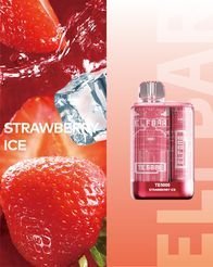 Одноразка Pod Elf Bar TE 5000 Disposable Pod Device 550 mAh Strawberry Ice - (Эльф Бар ТЕ 5к тяг) Клубничный лед