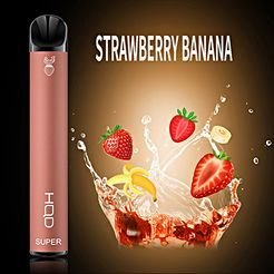Одноразка Pod HQD Super Strawberry Banana 0% (Клубника Банан)