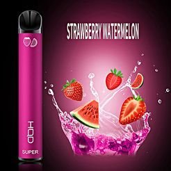Одноразка Pod HQD Super Strawberry Watermelon 0% (Клубничный арбуз)