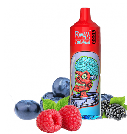 RandM Tornado 9000 Затяжек Черника Малина Ежевика