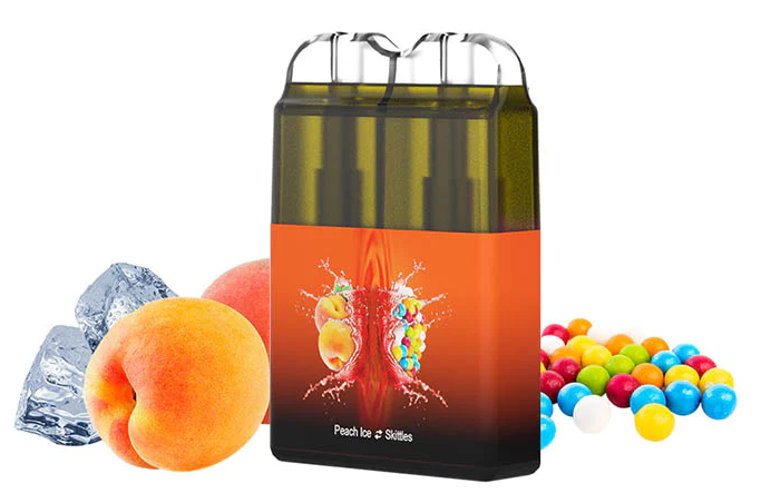 Randm Twins на 2 вкуса 6 000 затяжек Персик конфеты